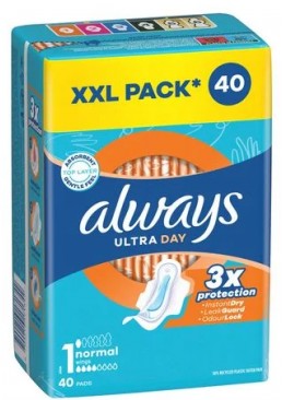 Гигиенические прокладки Always Ultra Normal, размер 1, 40 шт (4 капли)
